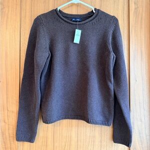 GAP Women's Dark Brown Crewneck Sweater